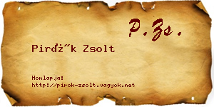 Pirók Zsolt névjegykártya