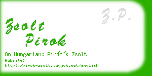 zsolt pirok business card